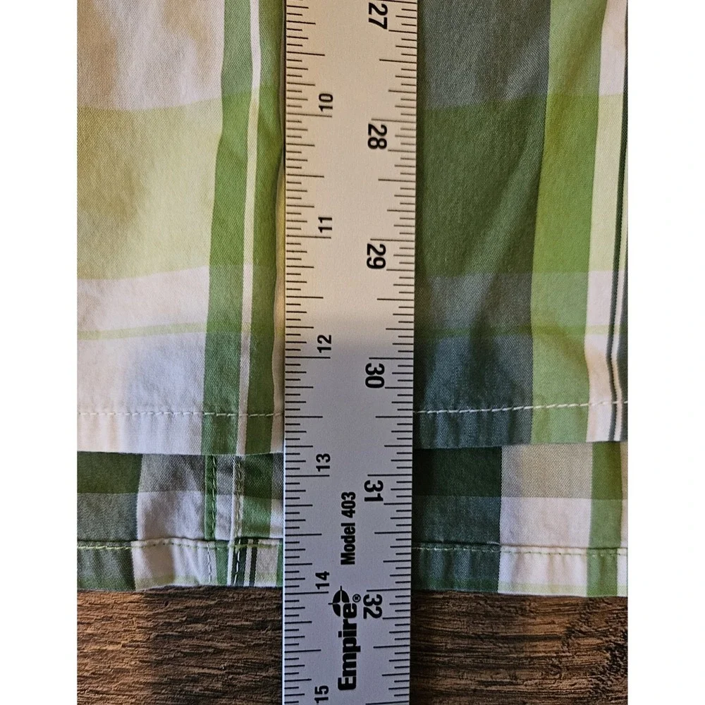Columbia Shirt Mens 2XL  Omni-Wick Pocket‎ Button Up Green Plaid Short Sleeve